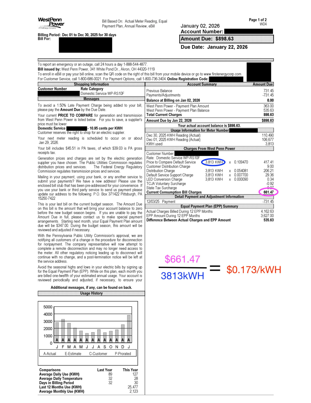 High Electric Bill